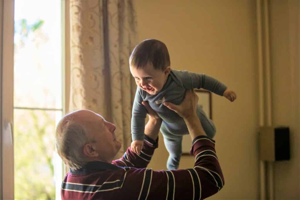 Grandfather and grandson
