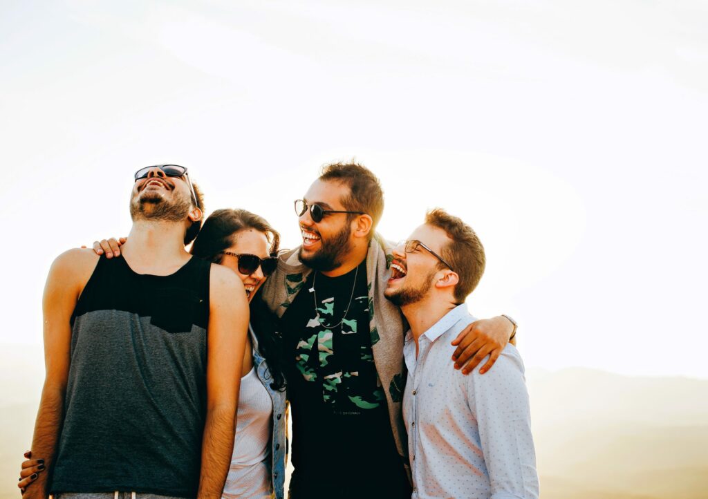 Group of friends outside
