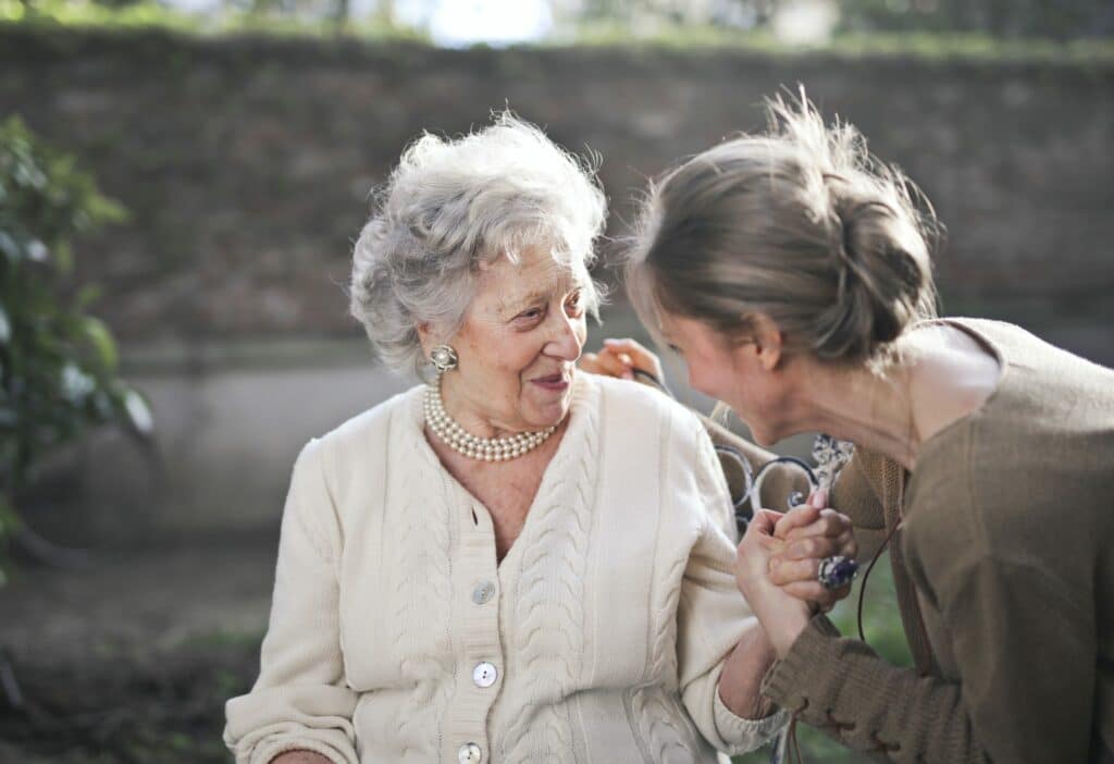 Older and younger woman